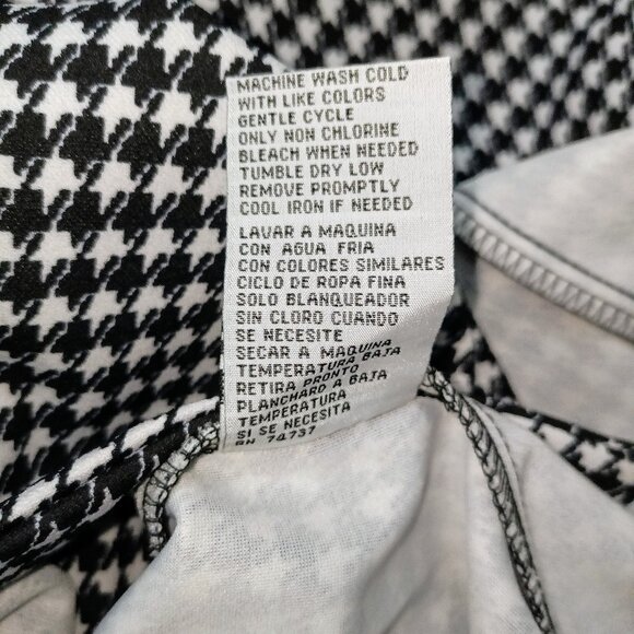 SHELBY & PALMER Women's Dogtooth Print Tailored Trench Coat.  Plus Size 16W - Picture 8 of 9